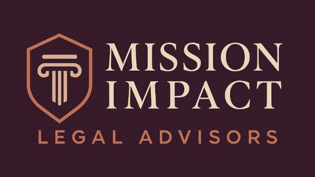 Mission Impact Legal Advisors - shield and column logo.
